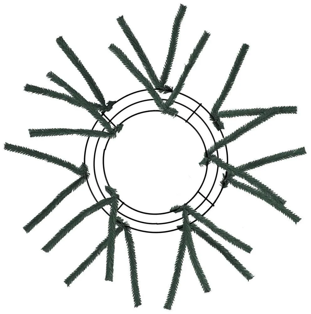 10-20" Small Pencil Work Wreath Form: Natural Green