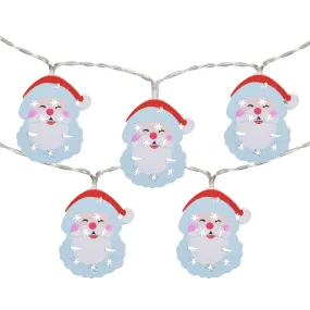 10-Count LED Santa Claus Christmas Fairy Lights, 4ft, Copper Wire