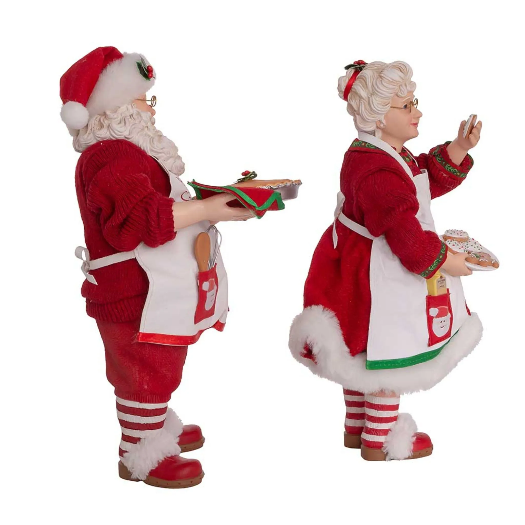 10.5" Fabriché™ Mr. and Mrs. Claus Dessert Set, 2-Piece Set