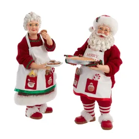 10.5" Fabriché™ Mr. and Mrs. Claus Dessert Set, 2-Piece Set