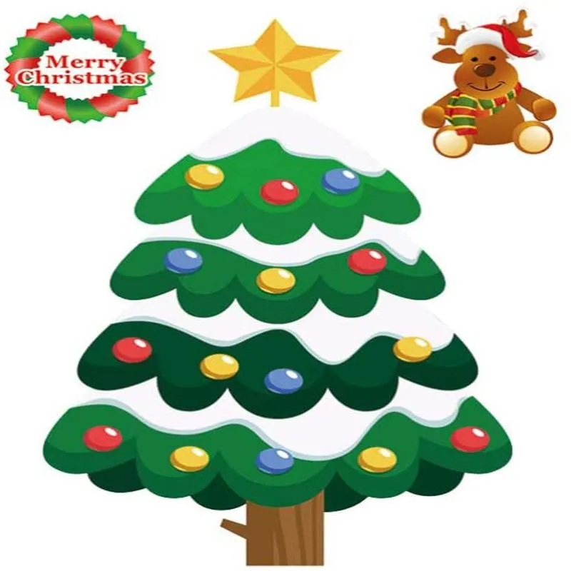 10pcs Christmas Decorations Static Paste Ornament Glass Window Electrostatic