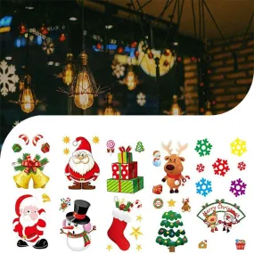 10pcs Christmas Decorations Static Paste Ornament Glass Window Electrostatic