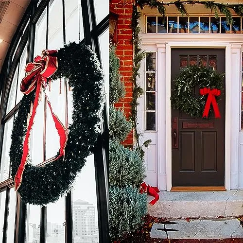 10" Natural Grapevine Wreath DIY Crafts Rattan Wreaths for Christmas Door Hanging Wall Window Holiday Festival Wedding Decoration (1PCS 25cm/9.8inch)