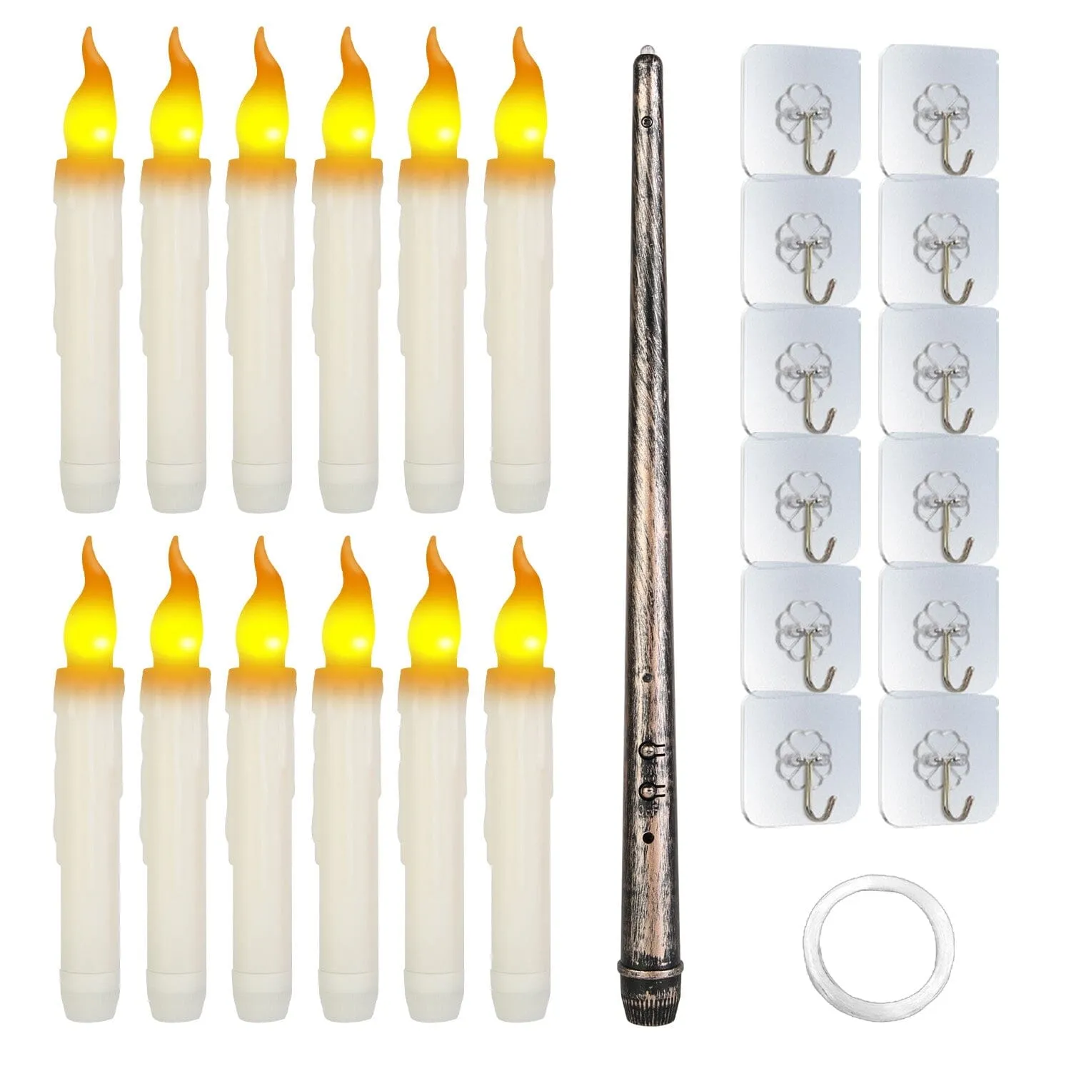 12-Pieces: Flameless LED Magic Floating Candles