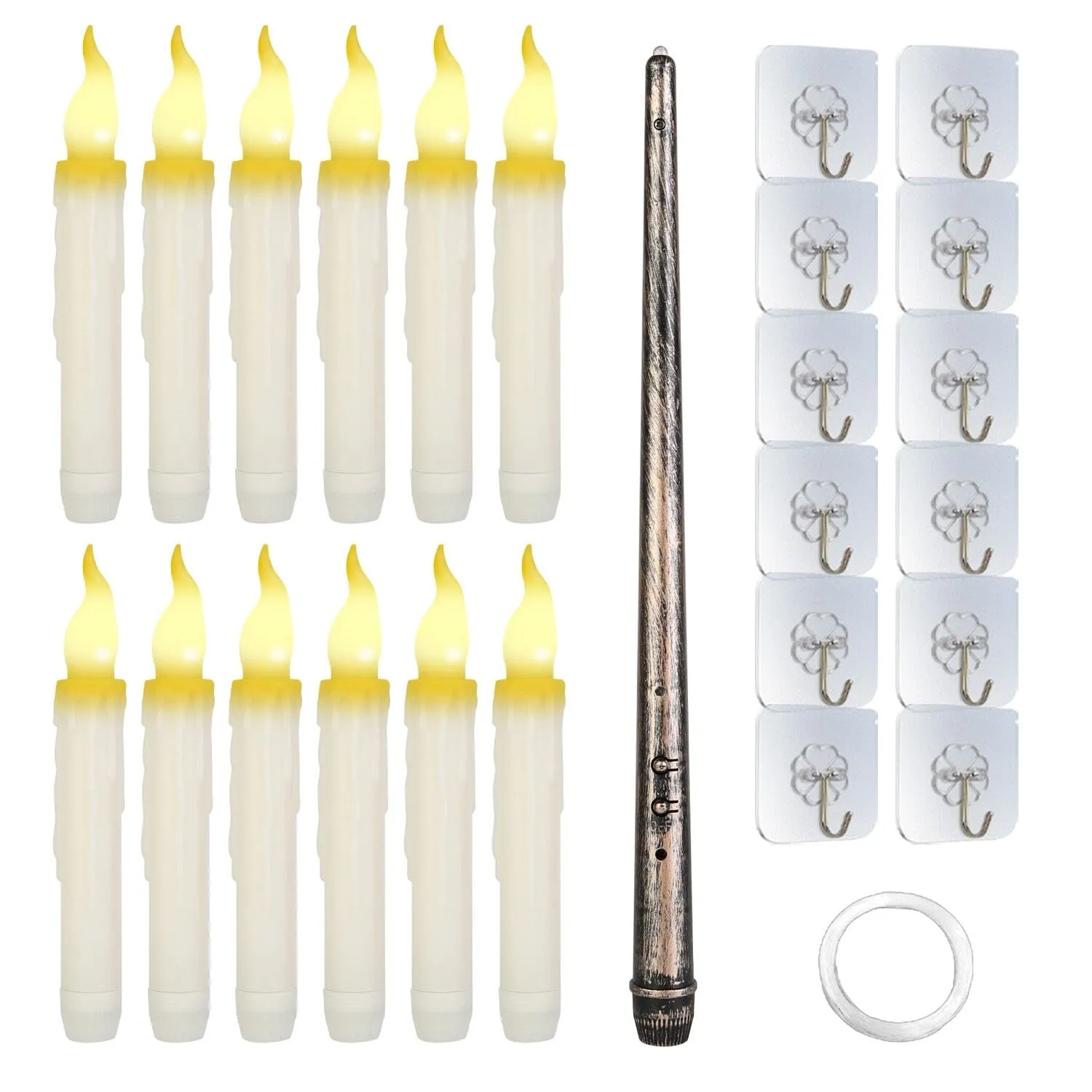 12-Pieces: Flameless LED Magic Floating Candles