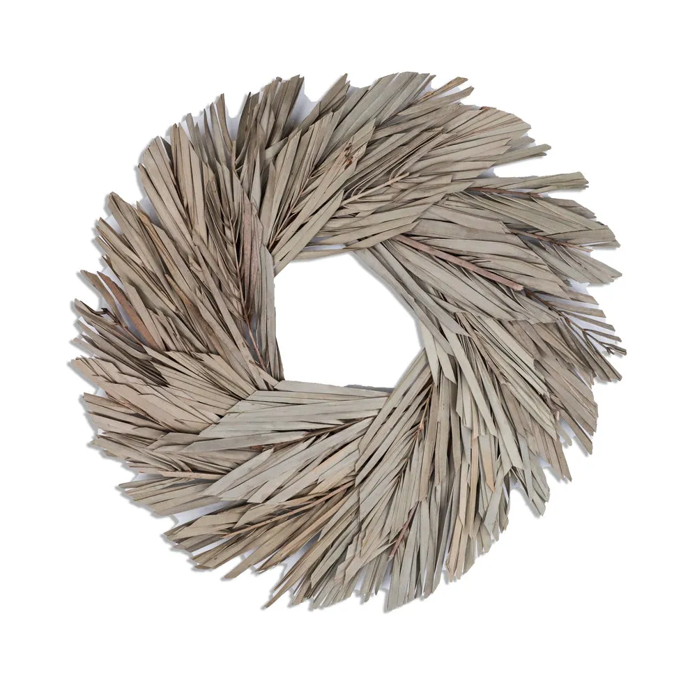 17" Natural Canna Leaf Wreath