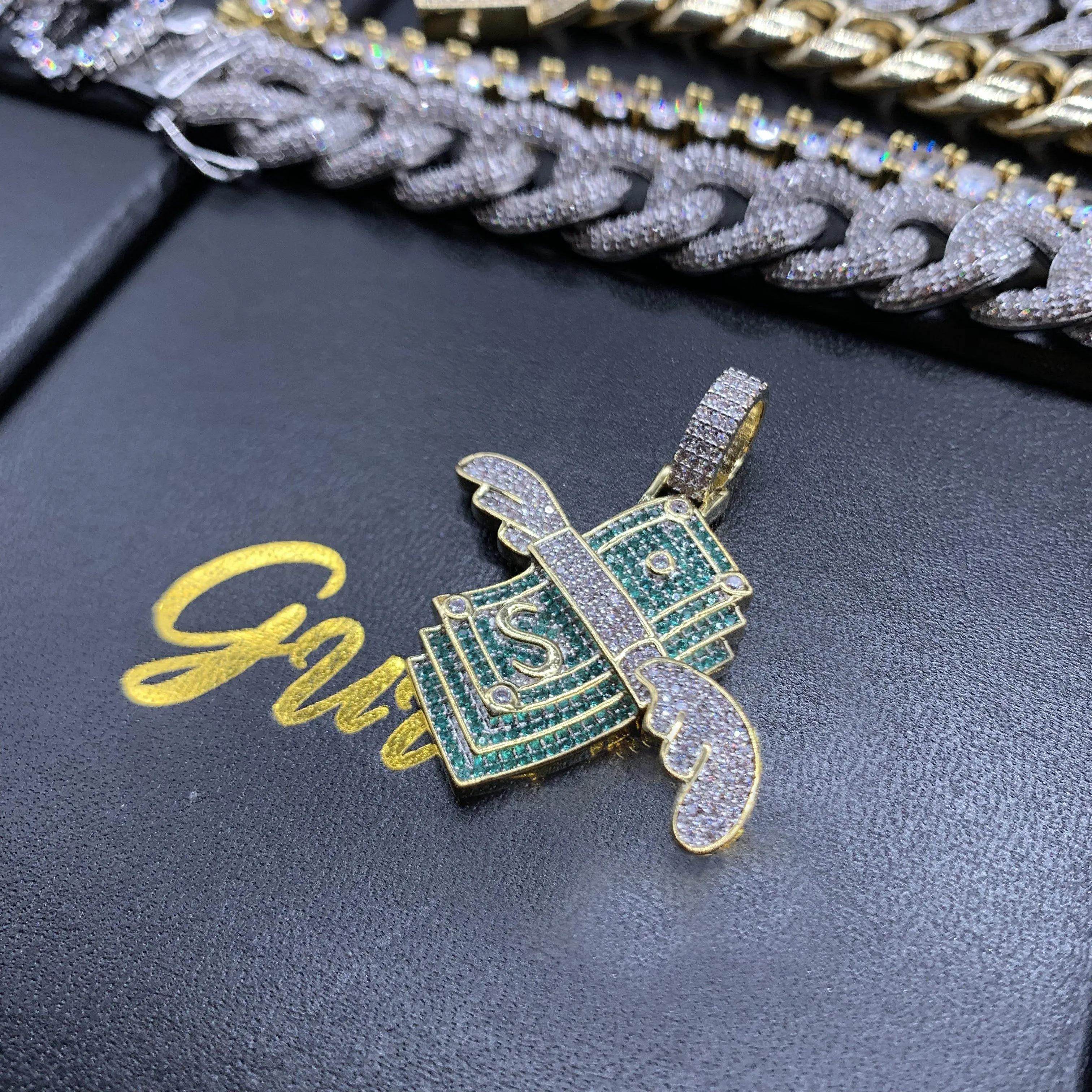 18K Gold-Plated AAA CZ Money Personality Pendant