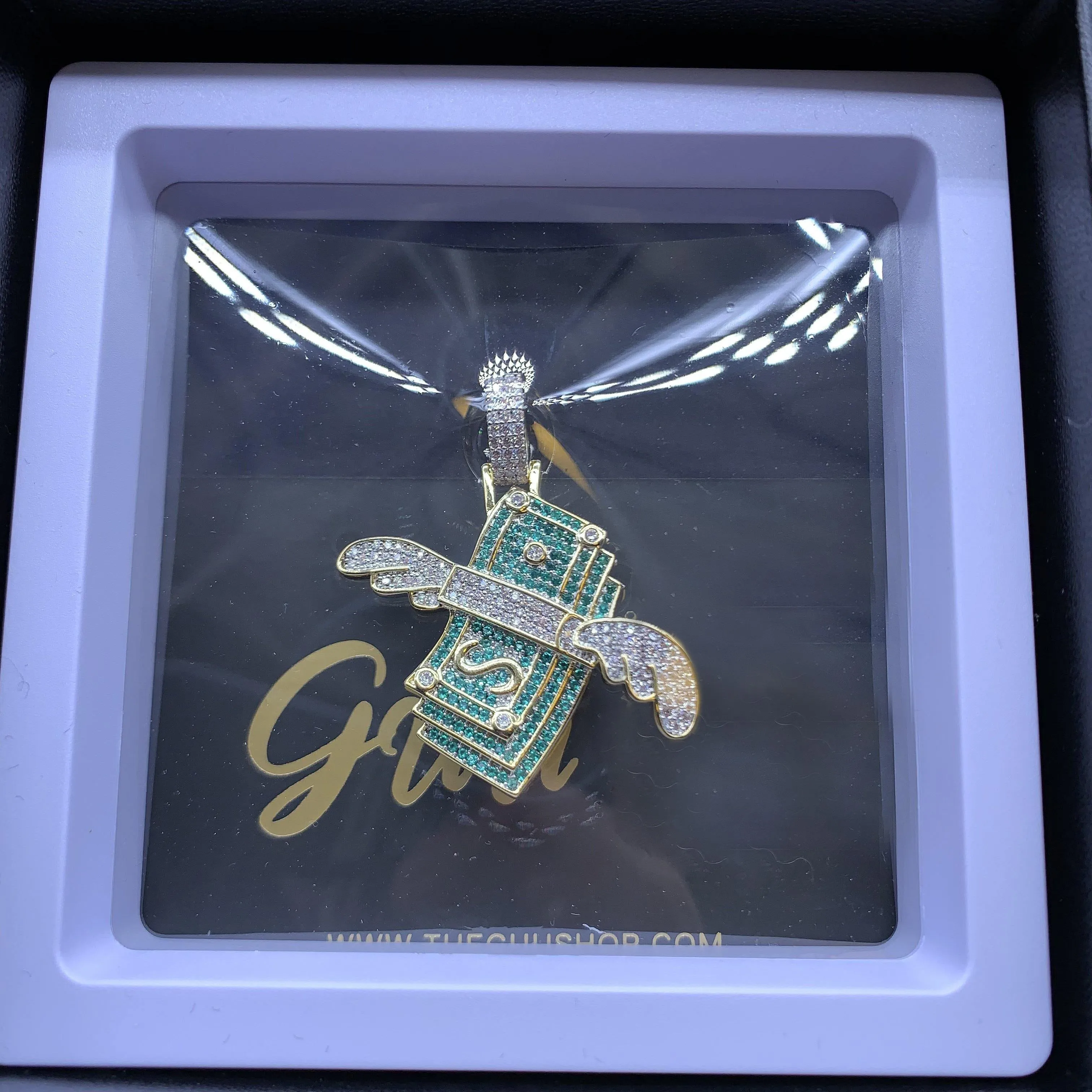 18K Gold-Plated AAA CZ Money Personality Pendant