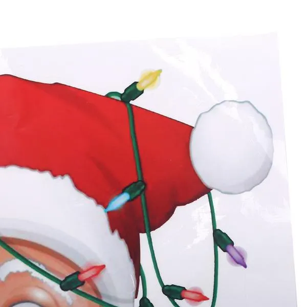 2-Pack: Santa Claus Elk Shop Hotel Christmas Window Double Sided Glass Sticker