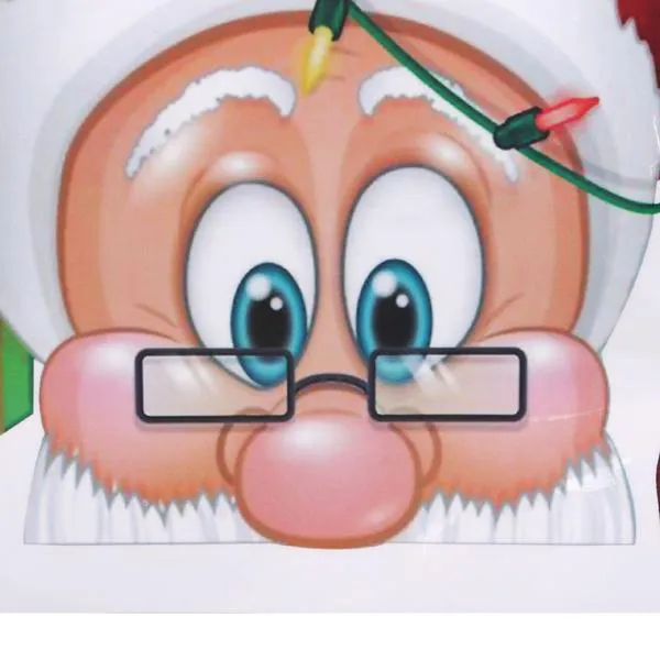 2-Pack: Santa Claus Elk Shop Hotel Christmas Window Double Sided Glass Sticker