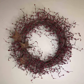 20" Grapevine Wreath with 5" Stars