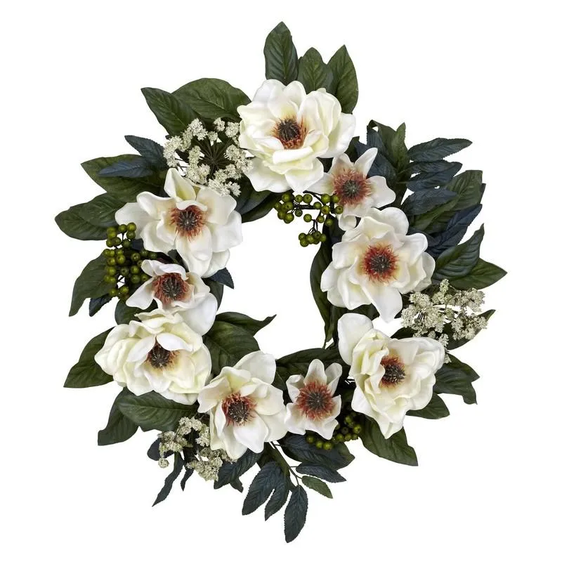 22" Magnolia Wreath