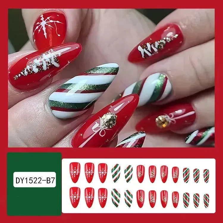 24pcs Christmas False Nail Decal stickers