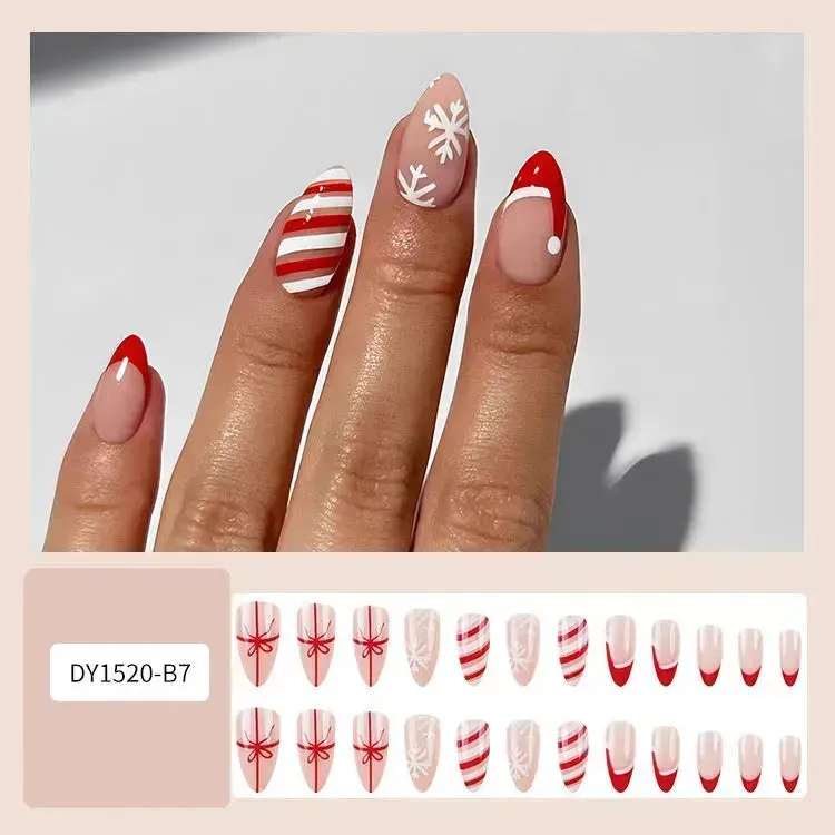 24pcs Christmas False Nail Decal stickers