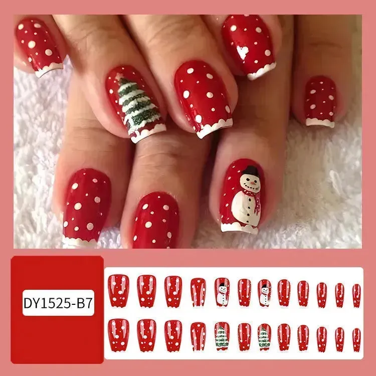 24pcs Christmas False Nail Decal stickers