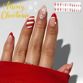 24pcs Christmas False Nail Decal stickers