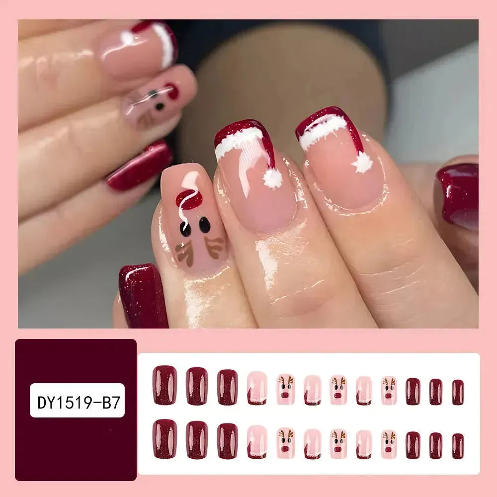 24pcs Christmas False Nail Decal stickers