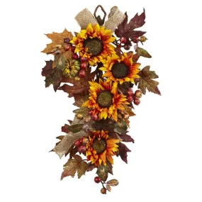 24"  Sunflower & Berry Teardrop