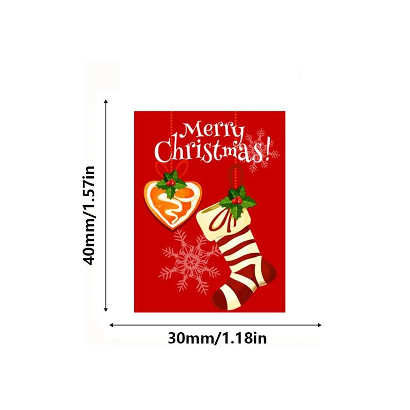 2x500pcs Christmas Xmas Square 6 Pattern Christmas Tree Elk Merry Christmas Christmas Sticker Gift Label tape