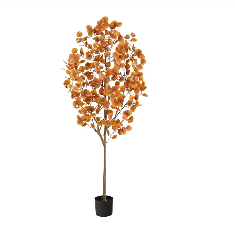 6' Artificial Autumn Eucalyptus Tree - Low Maintenance, Life-Like & Vibrant Silk Trees For Busy People.