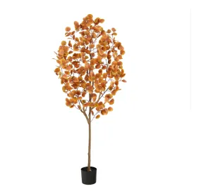 6' Artificial Autumn Eucalyptus Tree - Low Maintenance, Life-Like & Vibrant Silk Trees For Busy People.