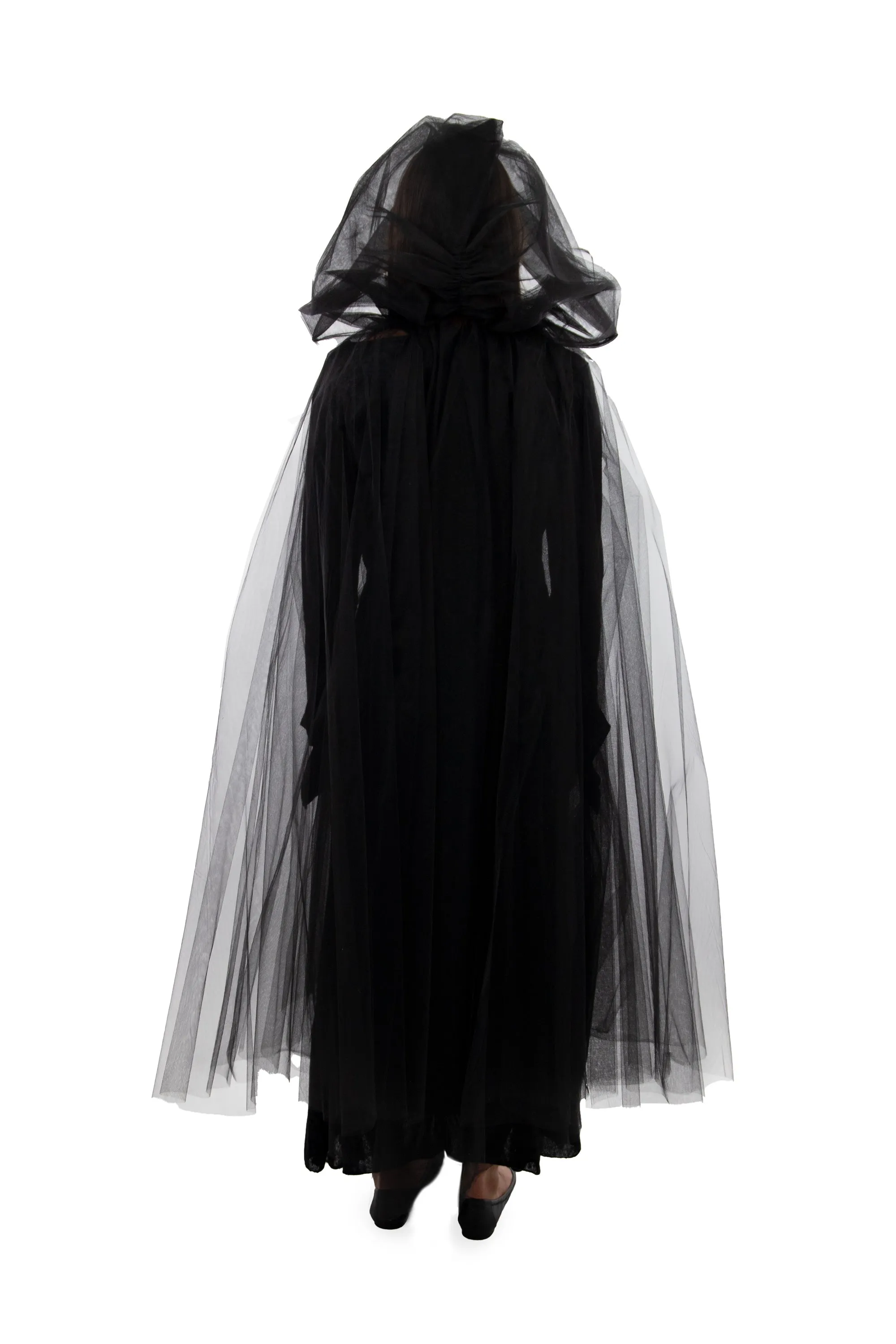 Adult Black Tulle Cloak