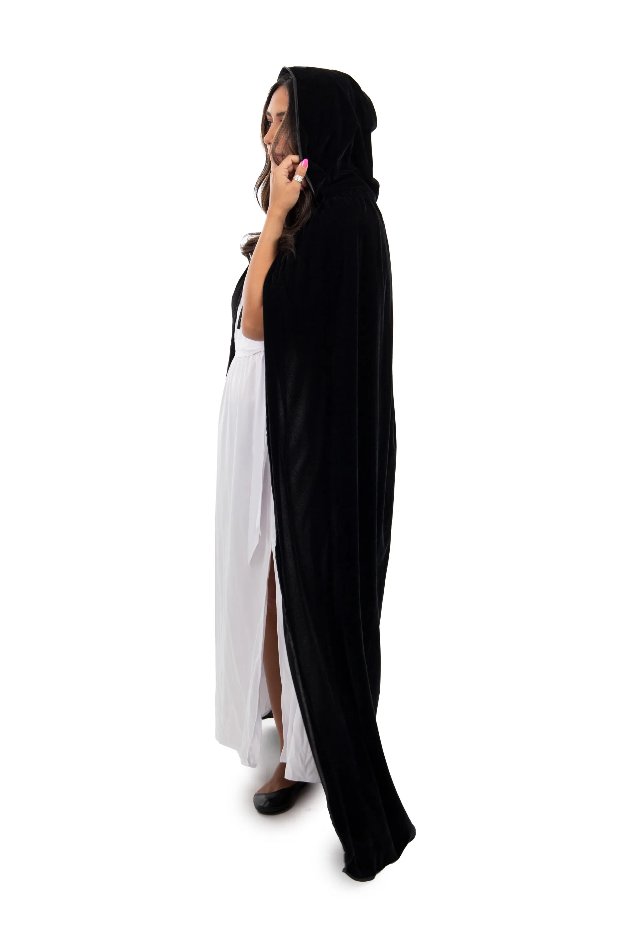 Adult Black Velvet Cloak
