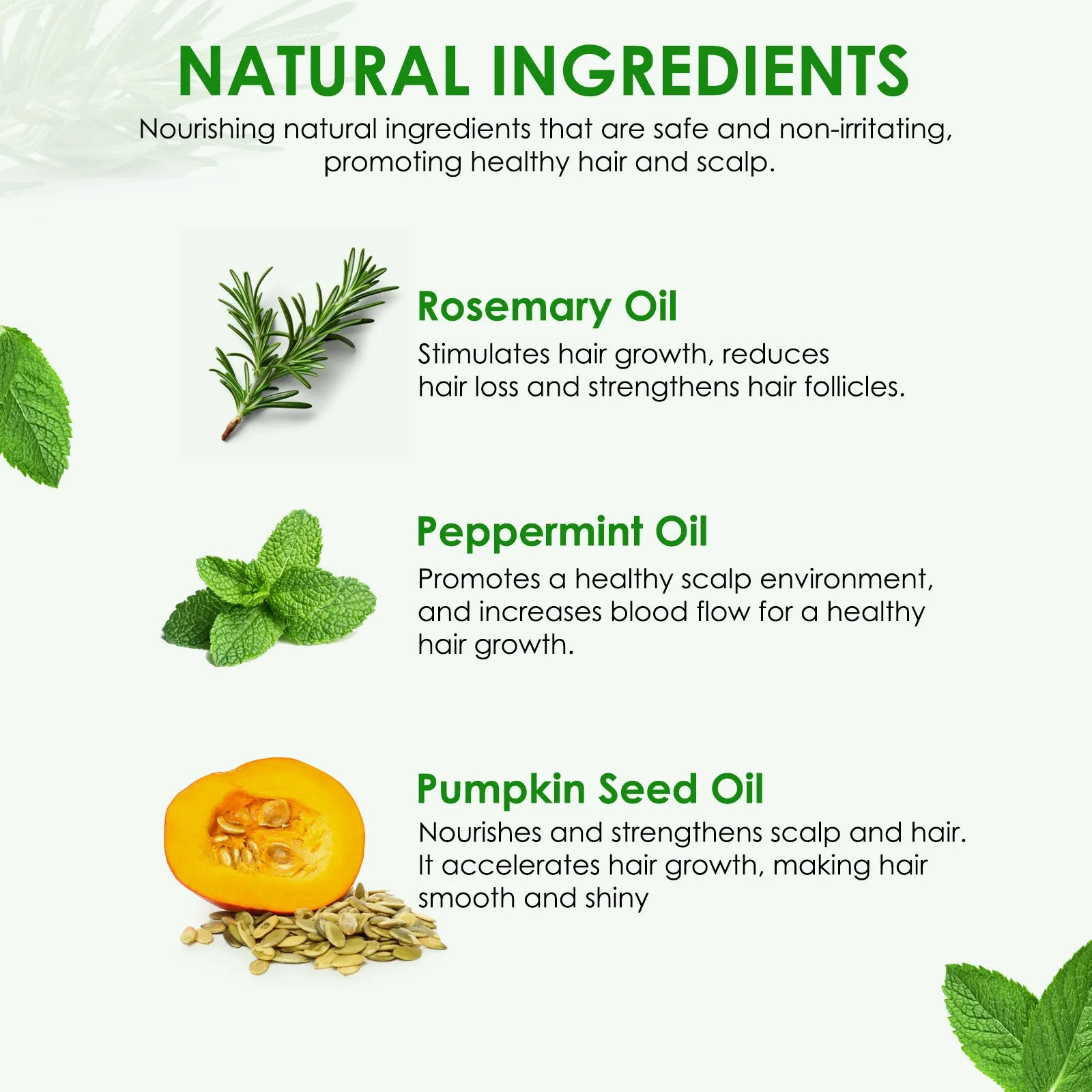 Aliver 3-IN-1 Rosemary Oil With Peppermint & Pumpkin Seed Oil