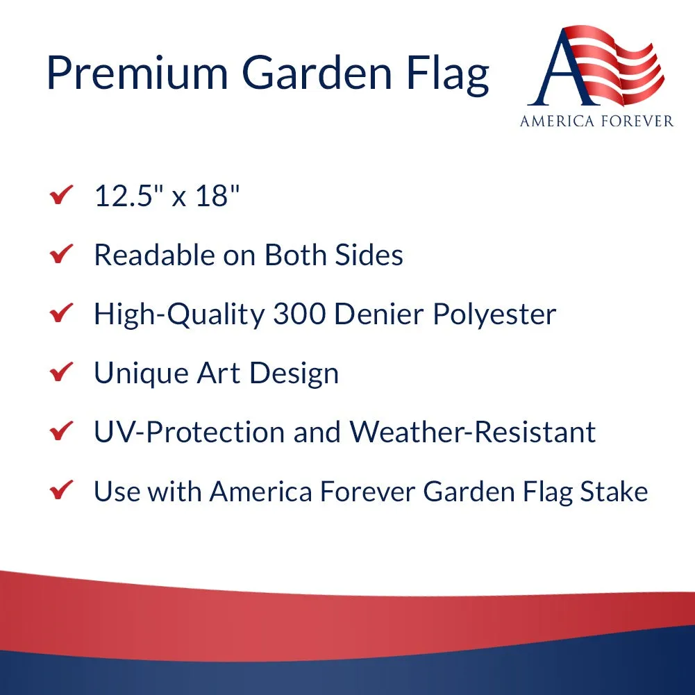 America Forever Happy Halloween Skeleton Double Sided Garden Flag