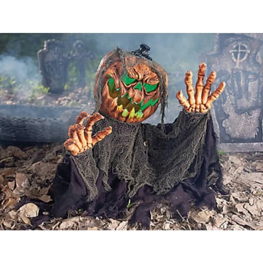 Animated Pumpkin Groundbreaker Yard Decoration