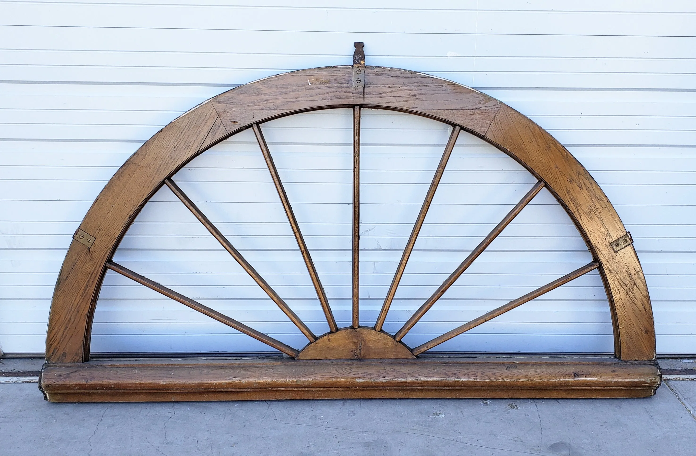 Antique Pair of Wood Carved Doors and Transom
