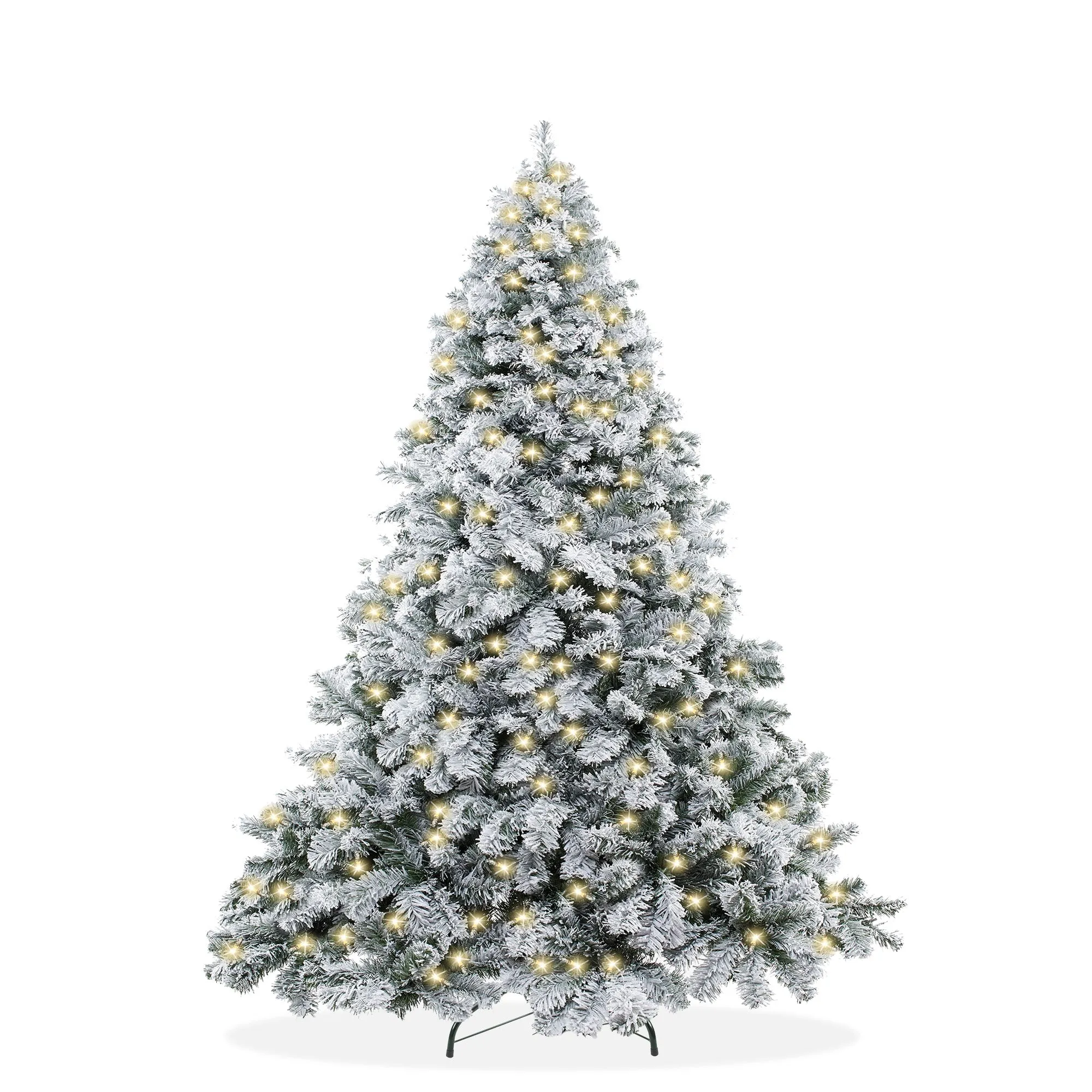 Artificial Flocked Christmas Tree, Snow-Flocked Pine with Stand