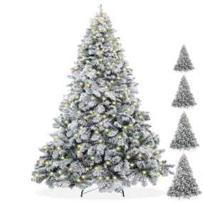 Artificial Flocked Christmas Tree, Snow-Flocked Pine with Stand