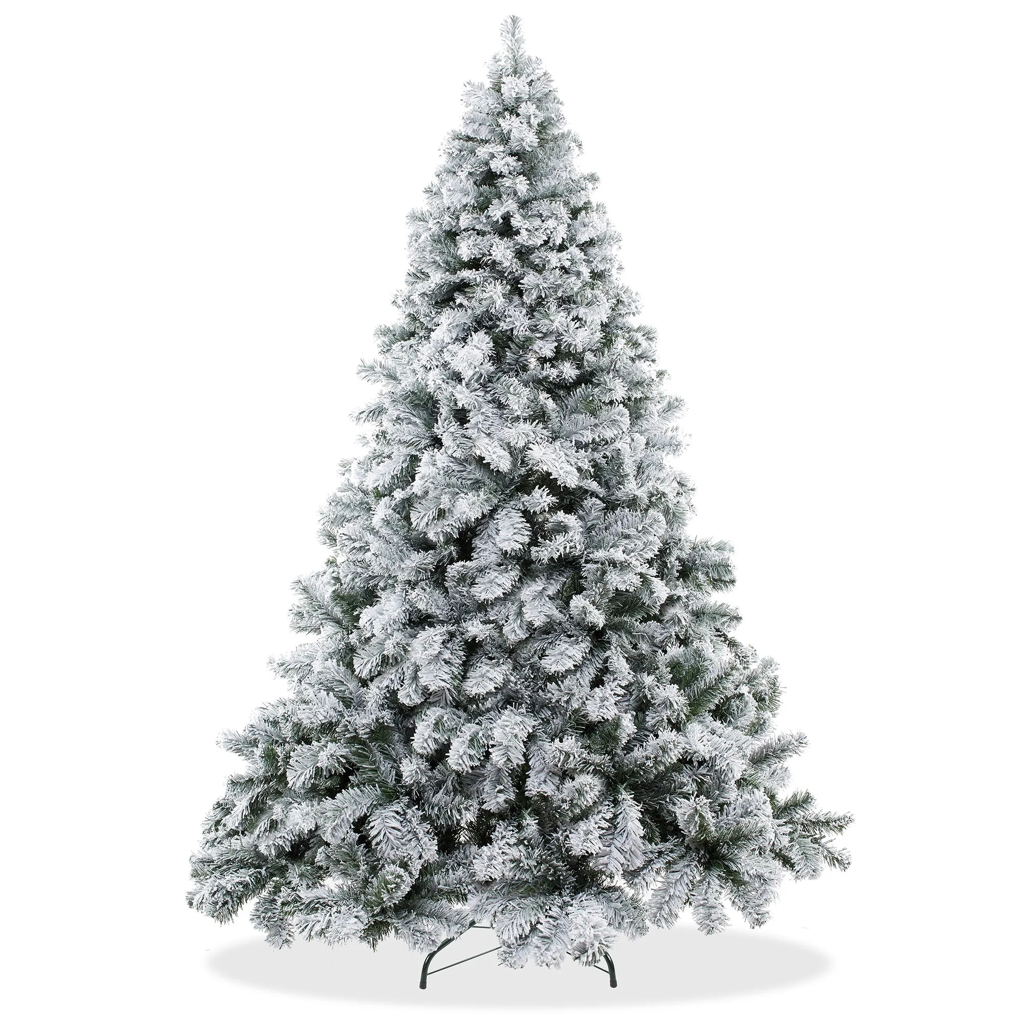 Artificial Flocked Christmas Tree, Snow-Flocked Pine with Stand