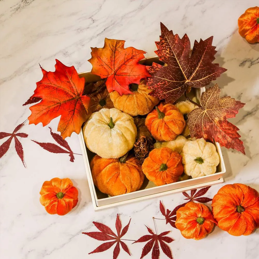 Artificial Pumpkin Velvet Plush Decoration