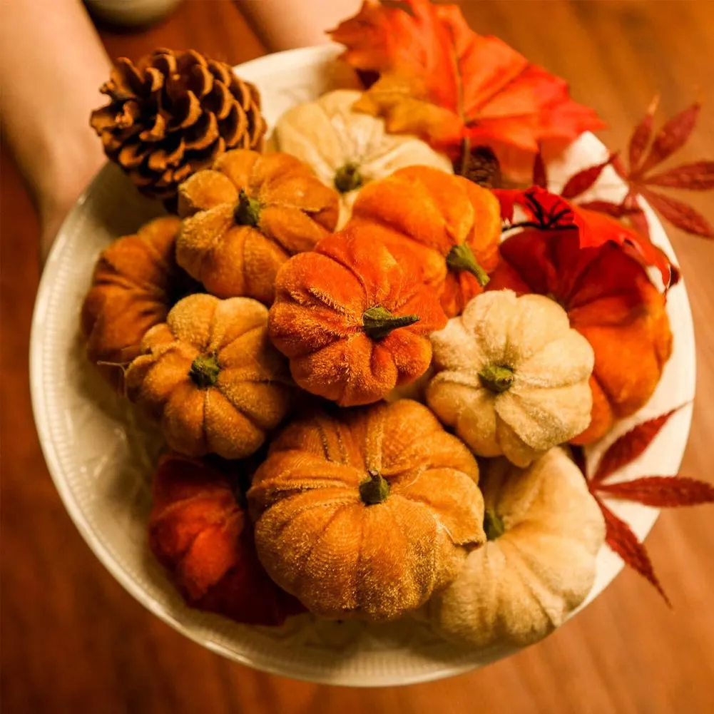 Artificial Pumpkin Velvet Plush Decoration