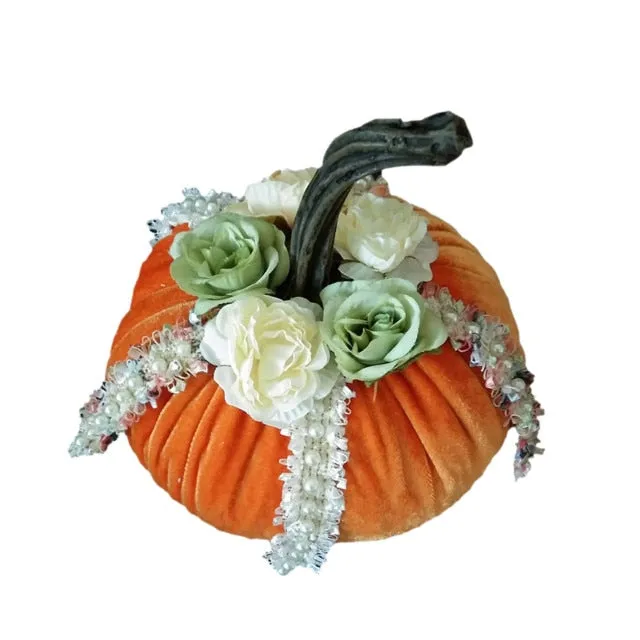 Artificial Pumpkin Velvet Plush Decoration