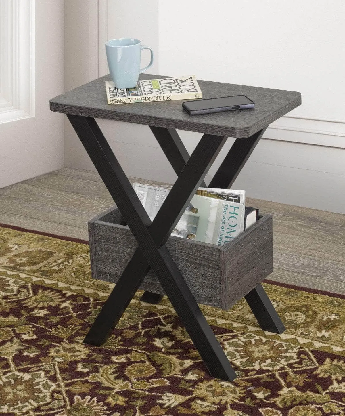 Axel Modern Rectangular Accent Plant Stand Table - Available in 3 Colours