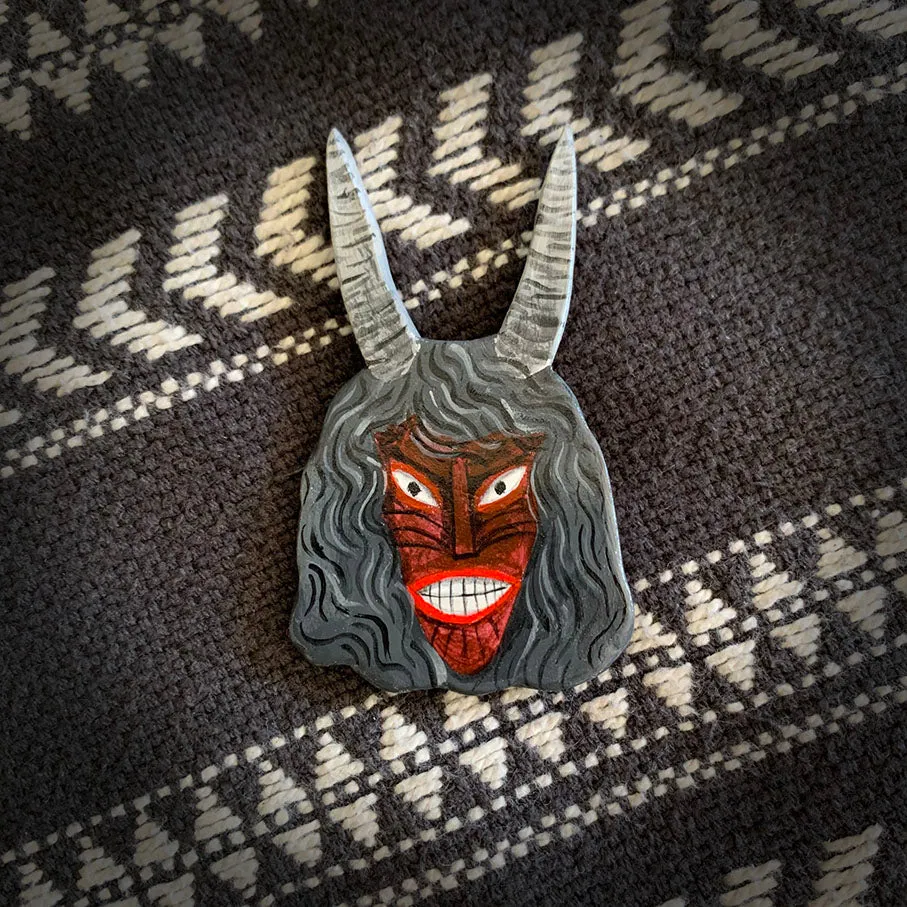 Black Busó Handmade One of a Kind Brooch