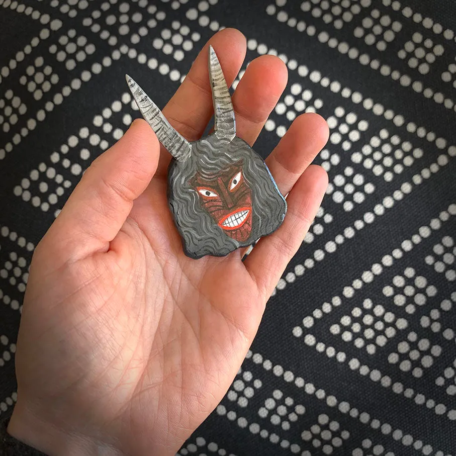 Black Busó Handmade One of a Kind Brooch