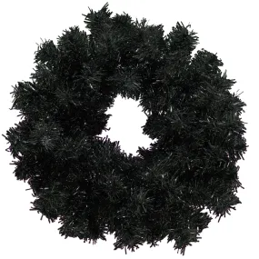 Black Tinsel Christmas Wreaths
