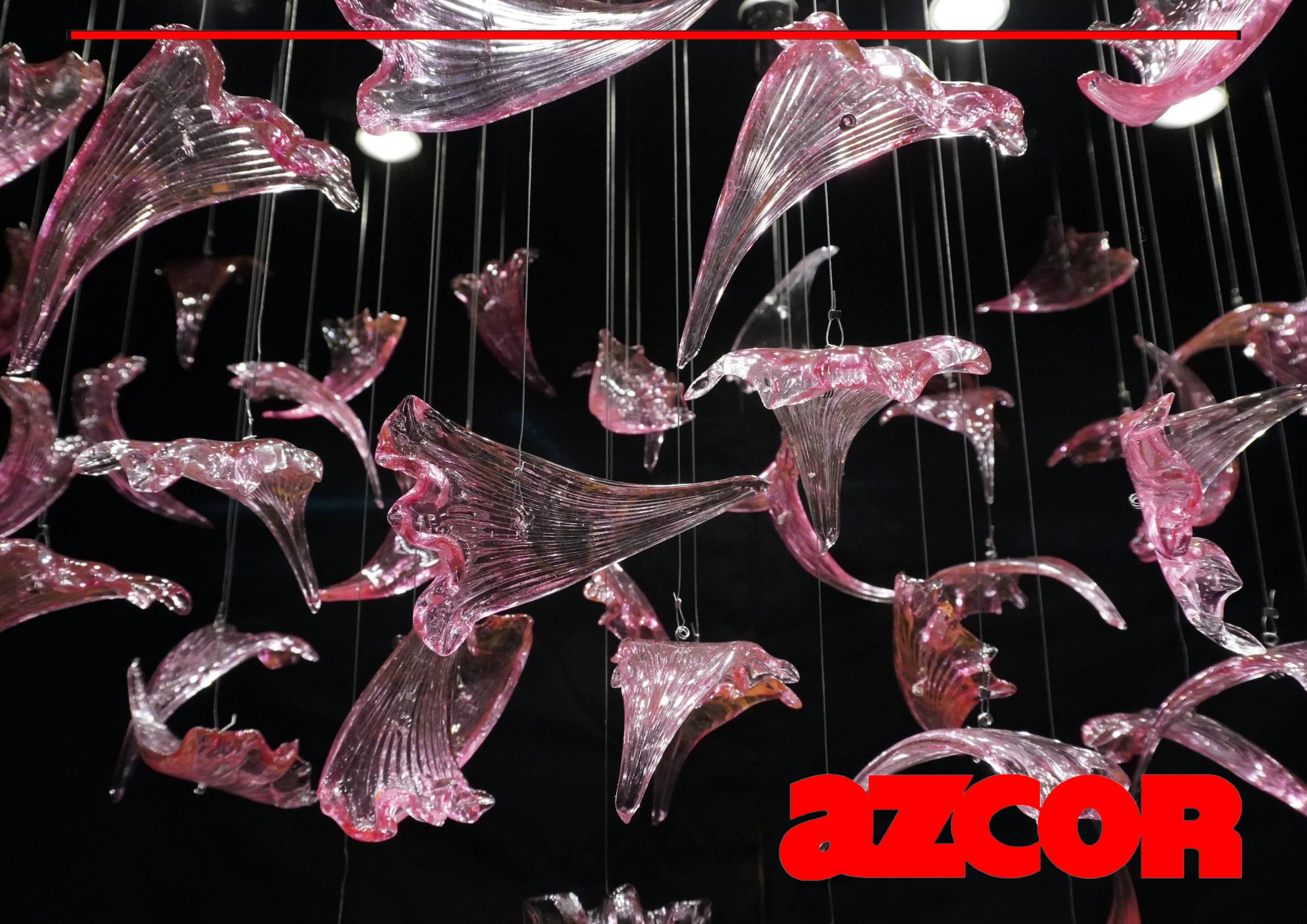 Bohemian Glass | Baila Oval Chandelier (Pink)