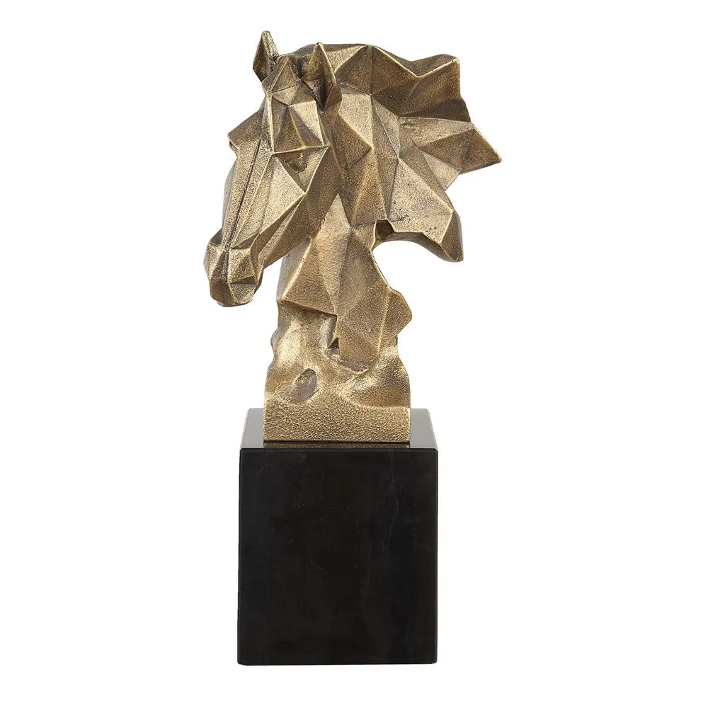 CHISELED HORSE BUST, SCULPTURE