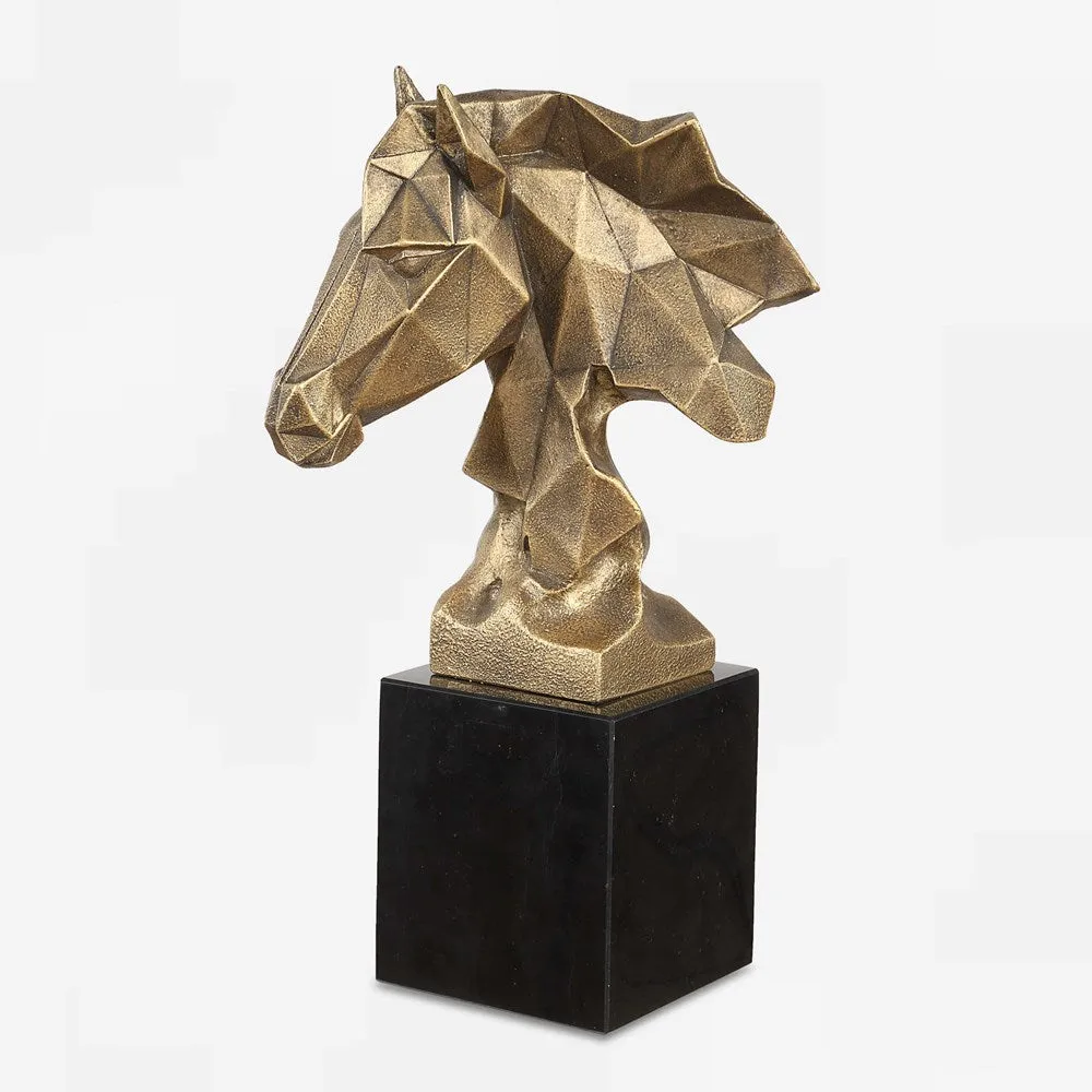 CHISELED HORSE BUST, SCULPTURE