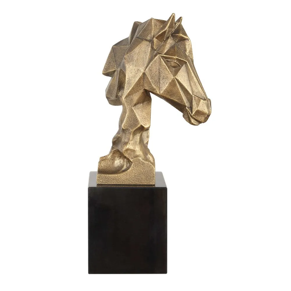 CHISELED HORSE BUST, SCULPTURE