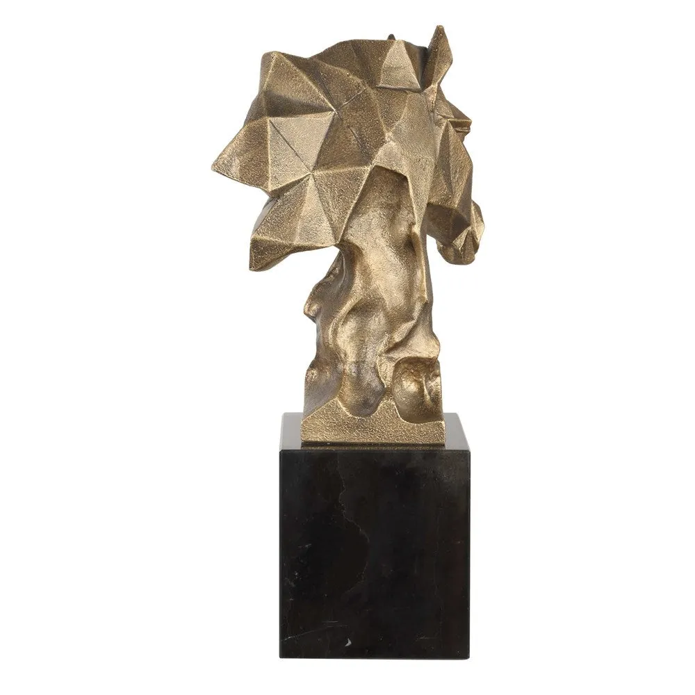 CHISELED HORSE BUST, SCULPTURE