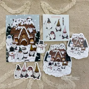 Christmas Cottage Art Print Bundle Set of 6