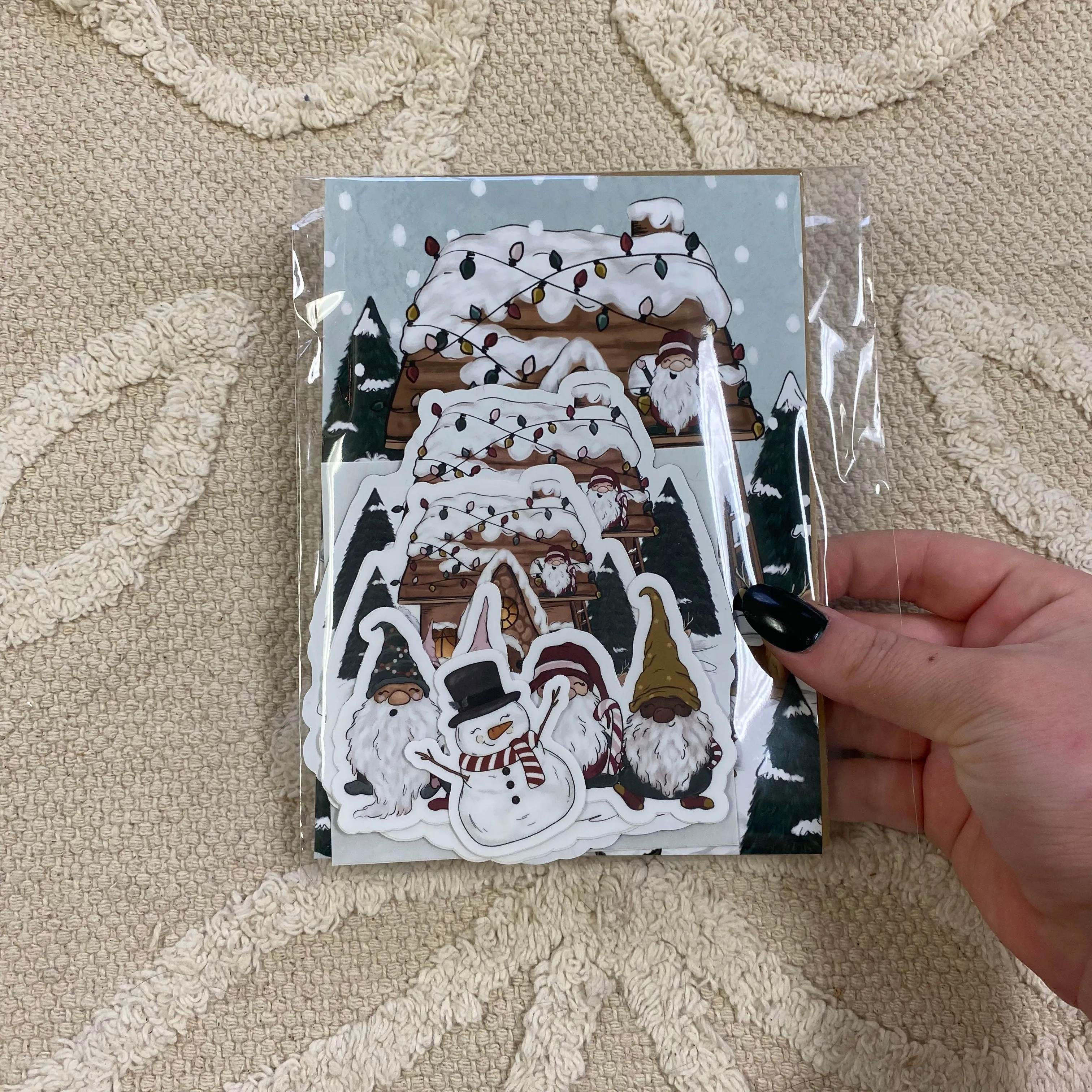 Christmas Cottage Art Print Bundle Set of 6