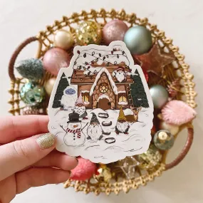 Christmas Cottage Sticker