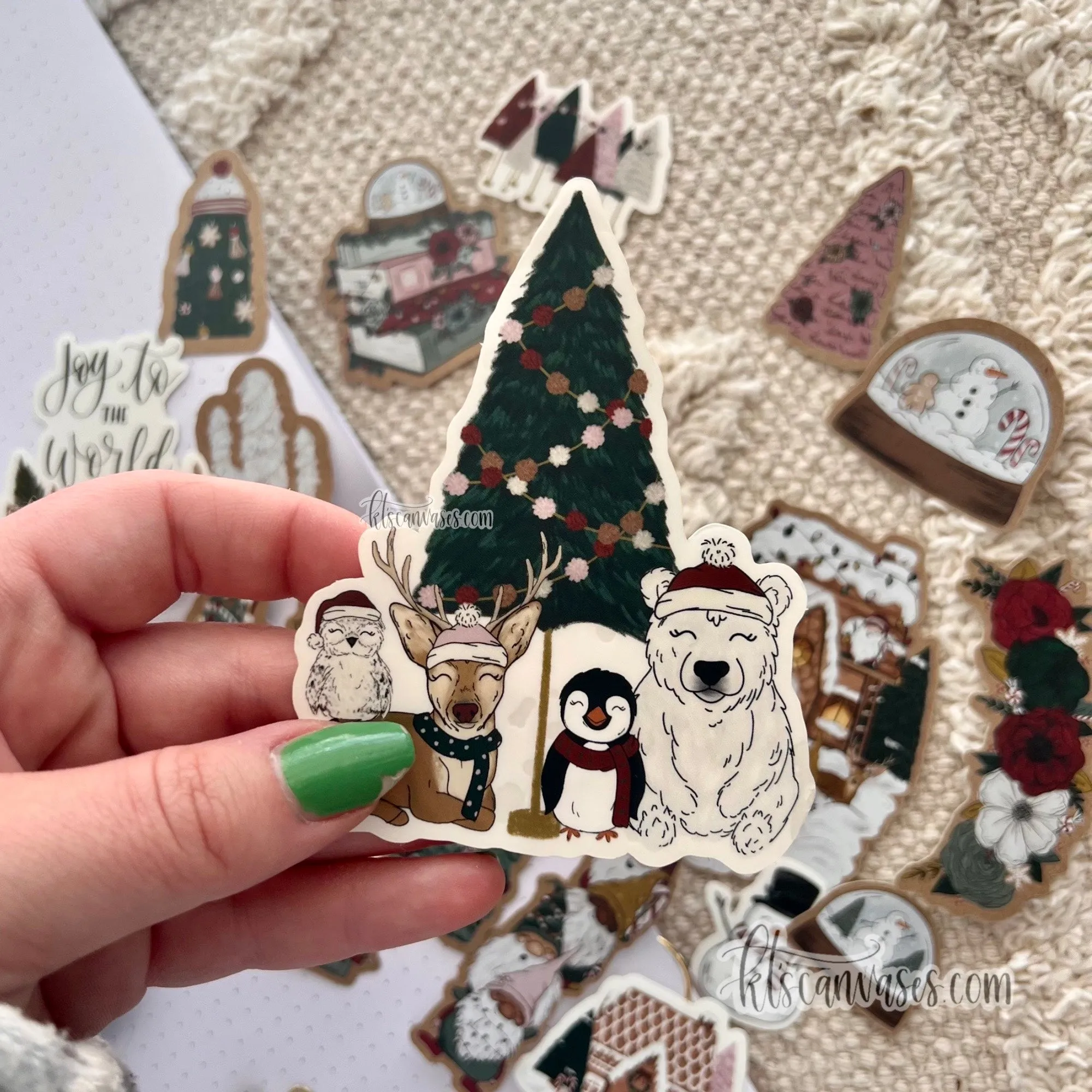 Christmas Floral Sticker Pack (20 stickers included)